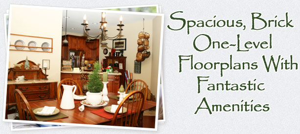 Spacious, Brick One-Level Floorplans With Fantastic Amenities